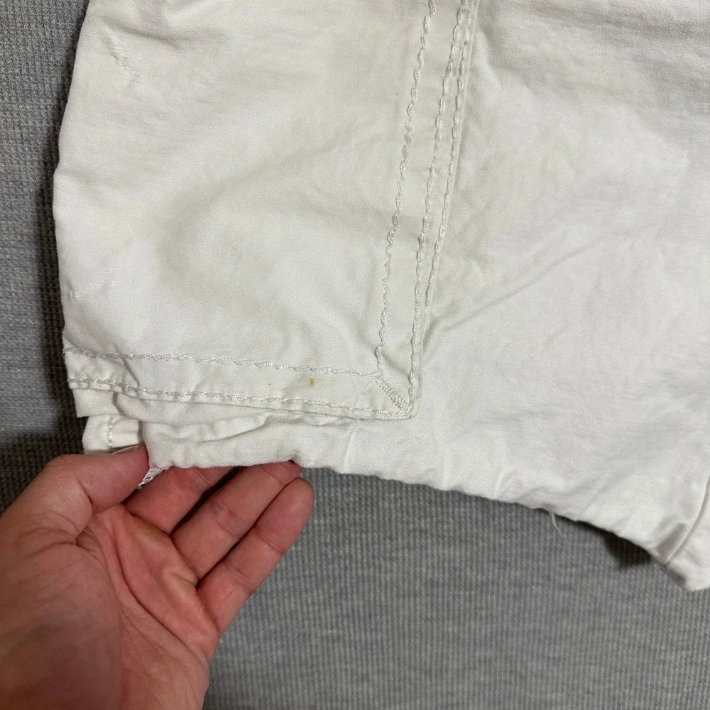 Y2K True Religion Cargo Shorts Mens Size 38 White Contrast Stitch Buddha Logos